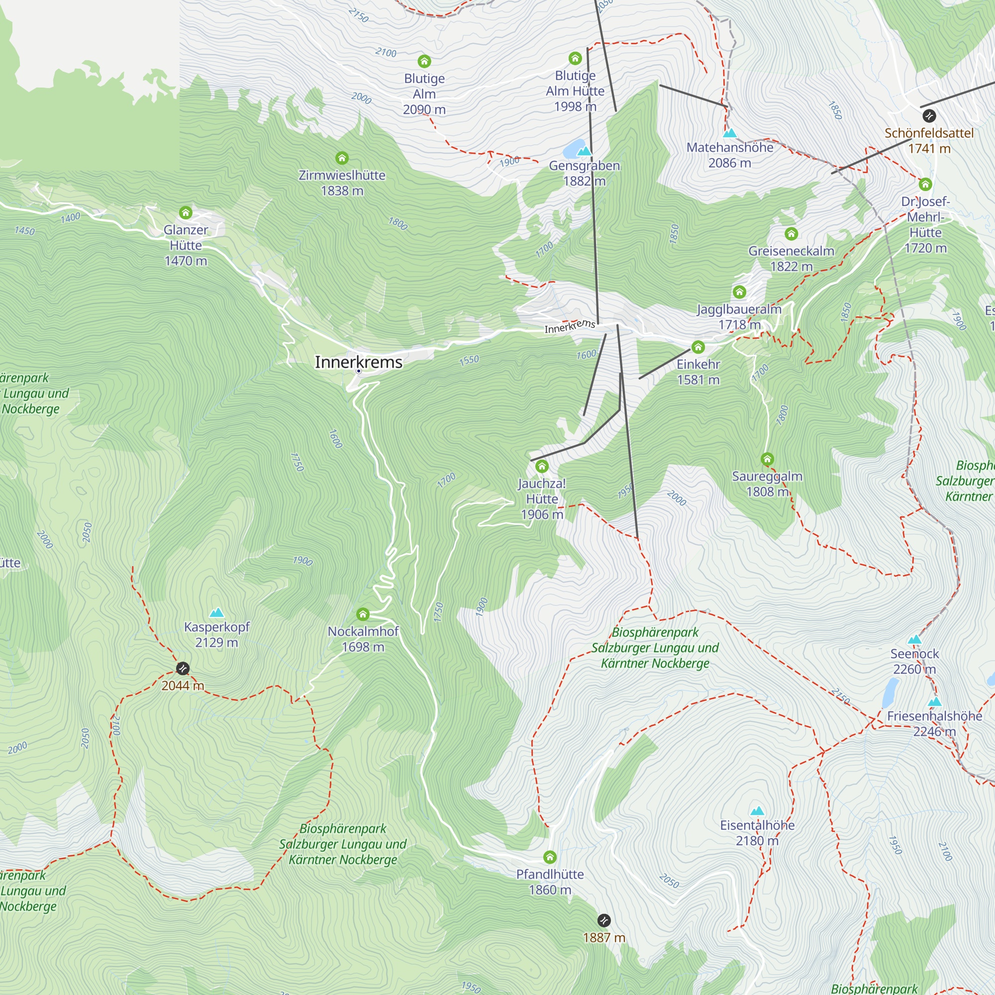 Penkerhütte map