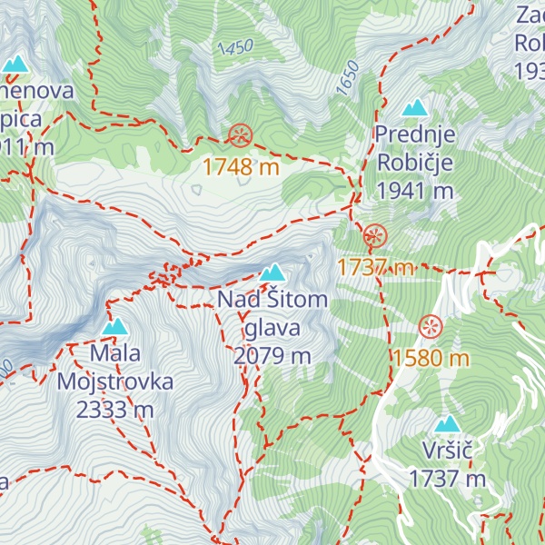 Map of Nad Šitom glava