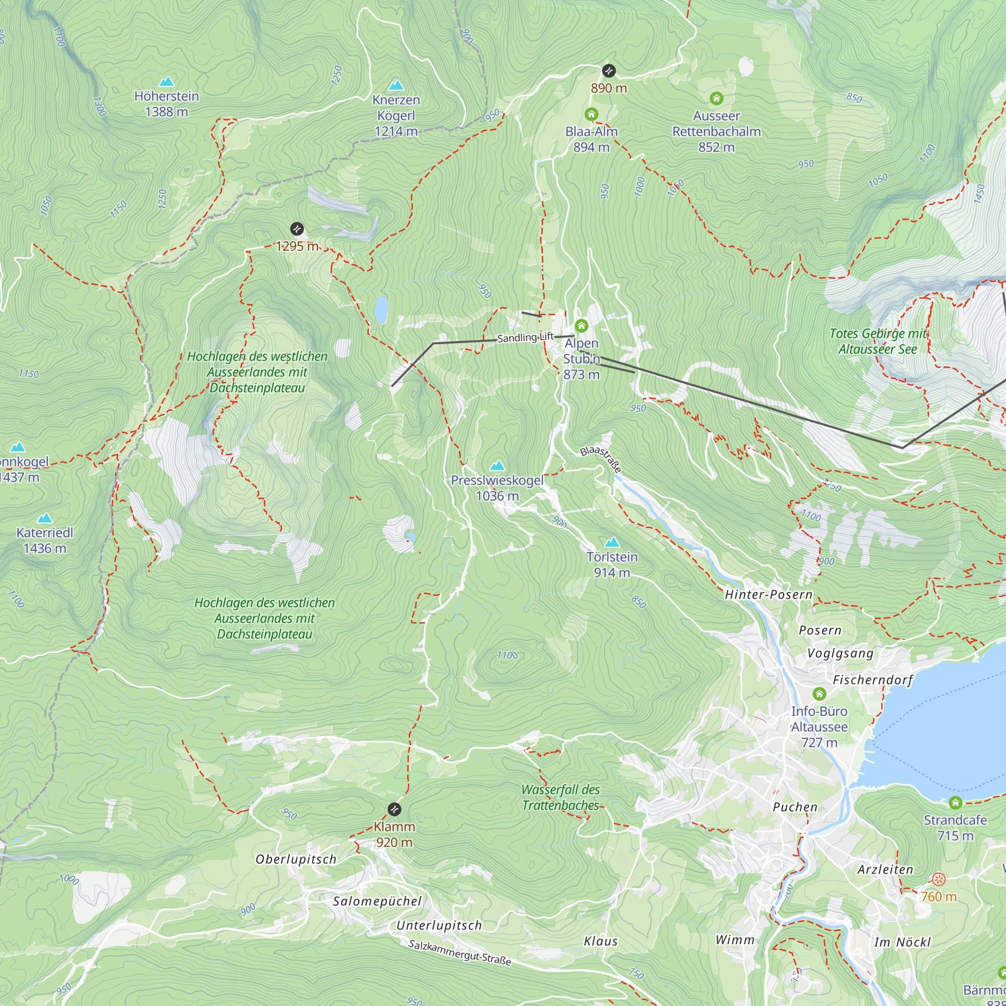 JUFA Altaussee map