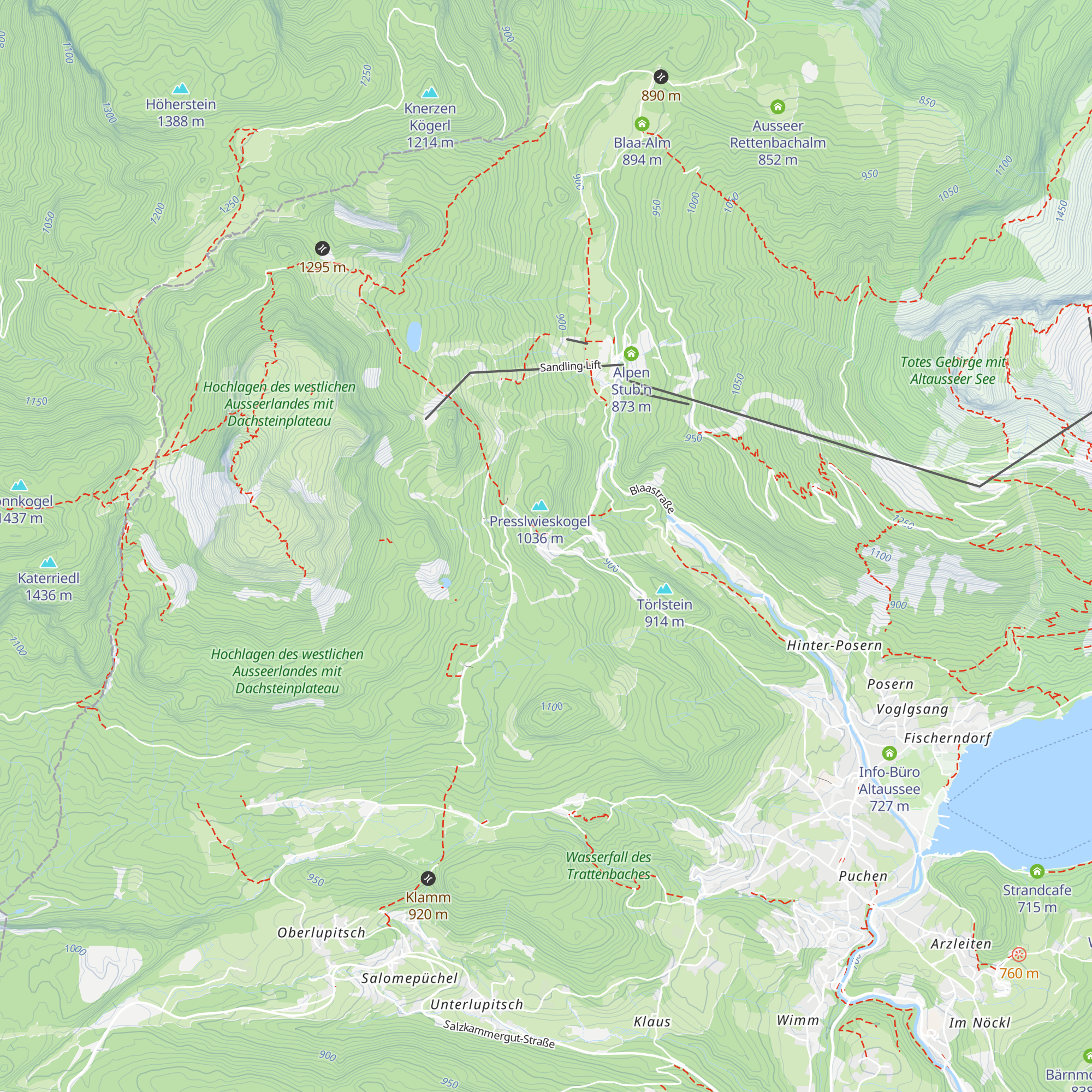 JUFA Altaussee map