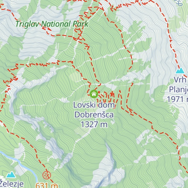 Map of Lovski dom Dobrenšca