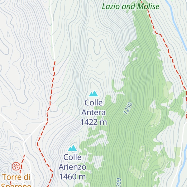 Map of Colle Antera