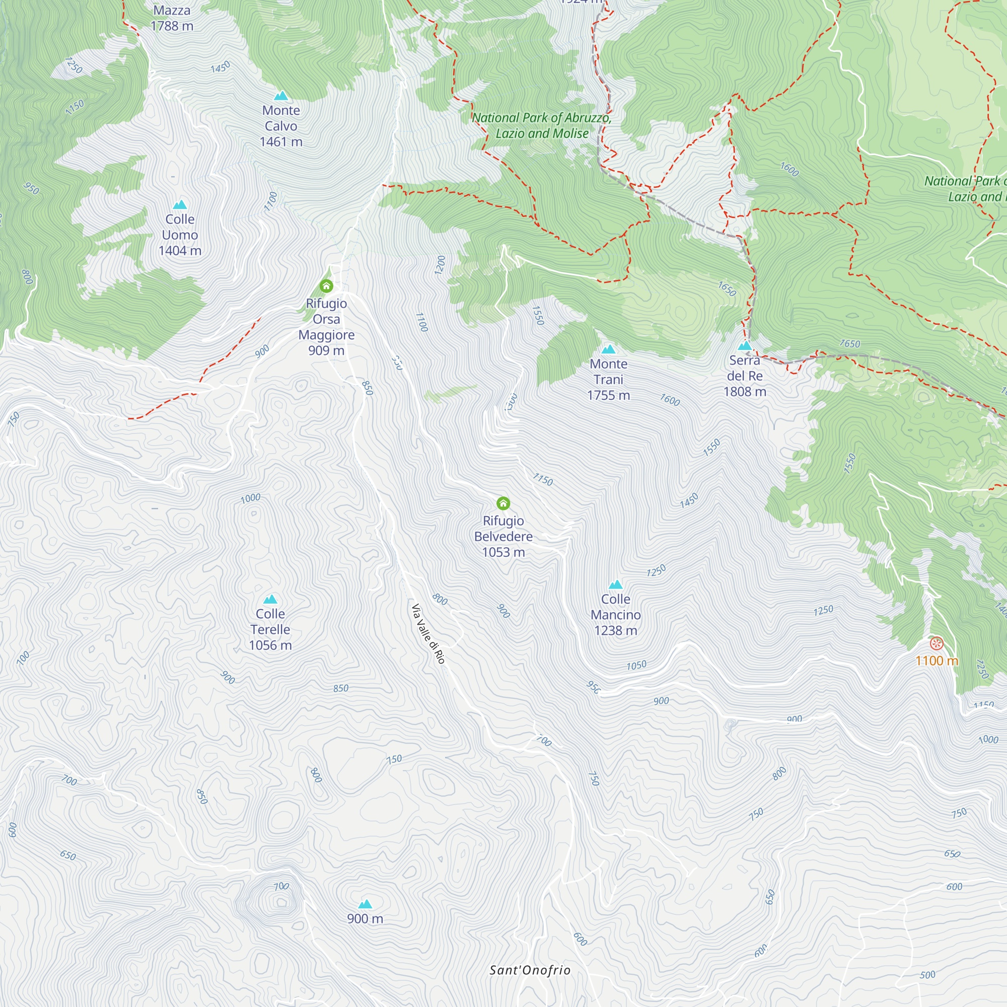Rifugio Belvedere map