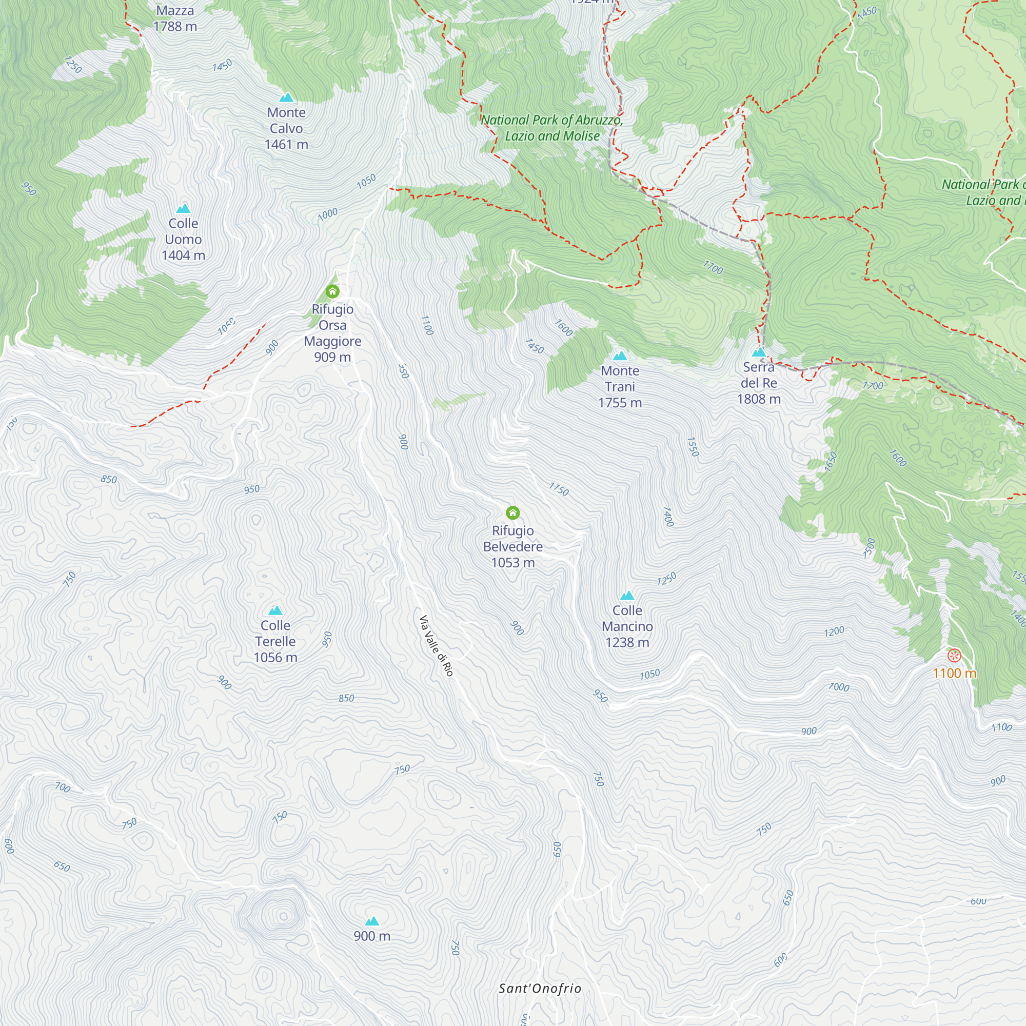 Rifugio Belvedere map