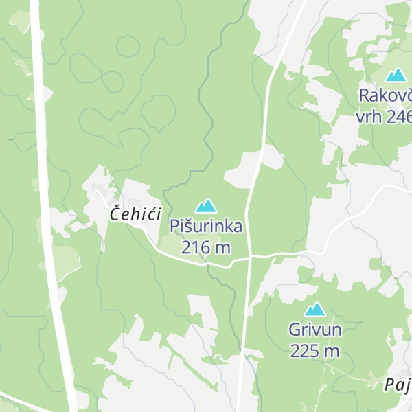 Map of Pišurinka