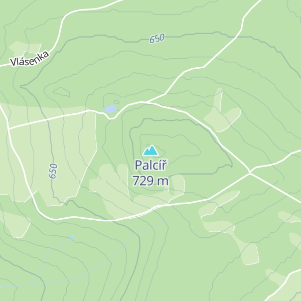 Map of Palcíř