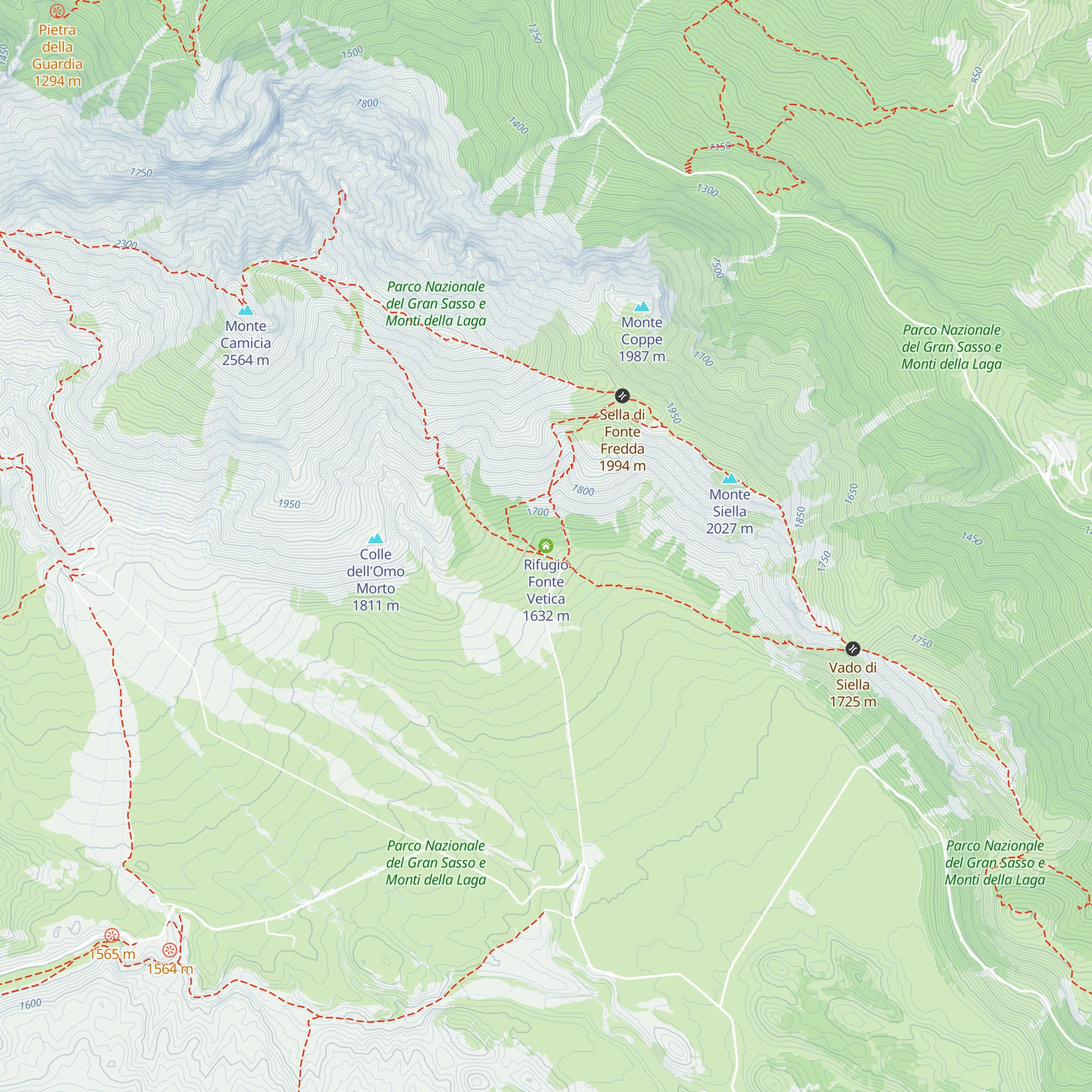 Rifugio Fonte Vetica map
