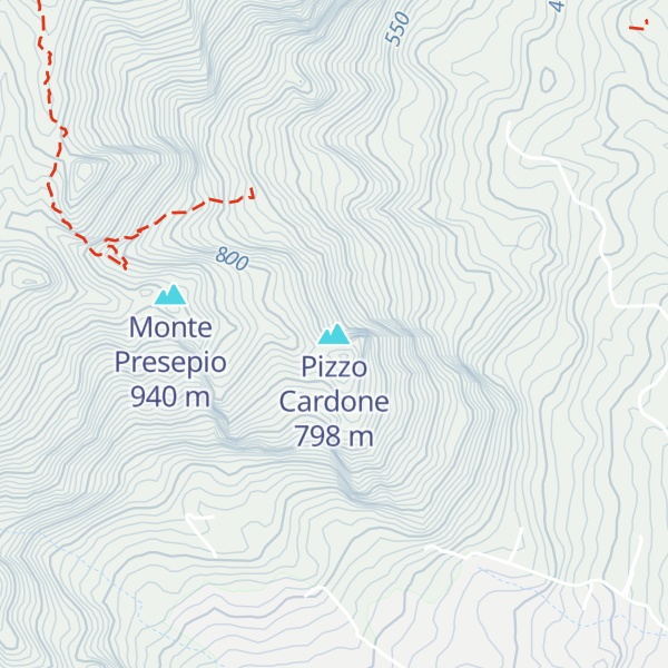 Map of Pizzo Cardone