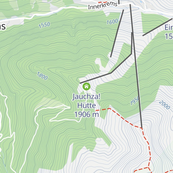 Map of Jauchza! Hütte
