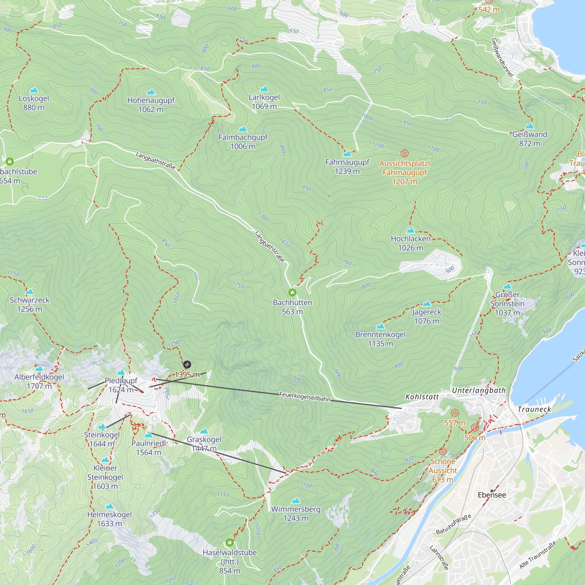 Bachhütten map