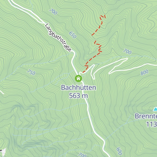 Map of Bachhütten