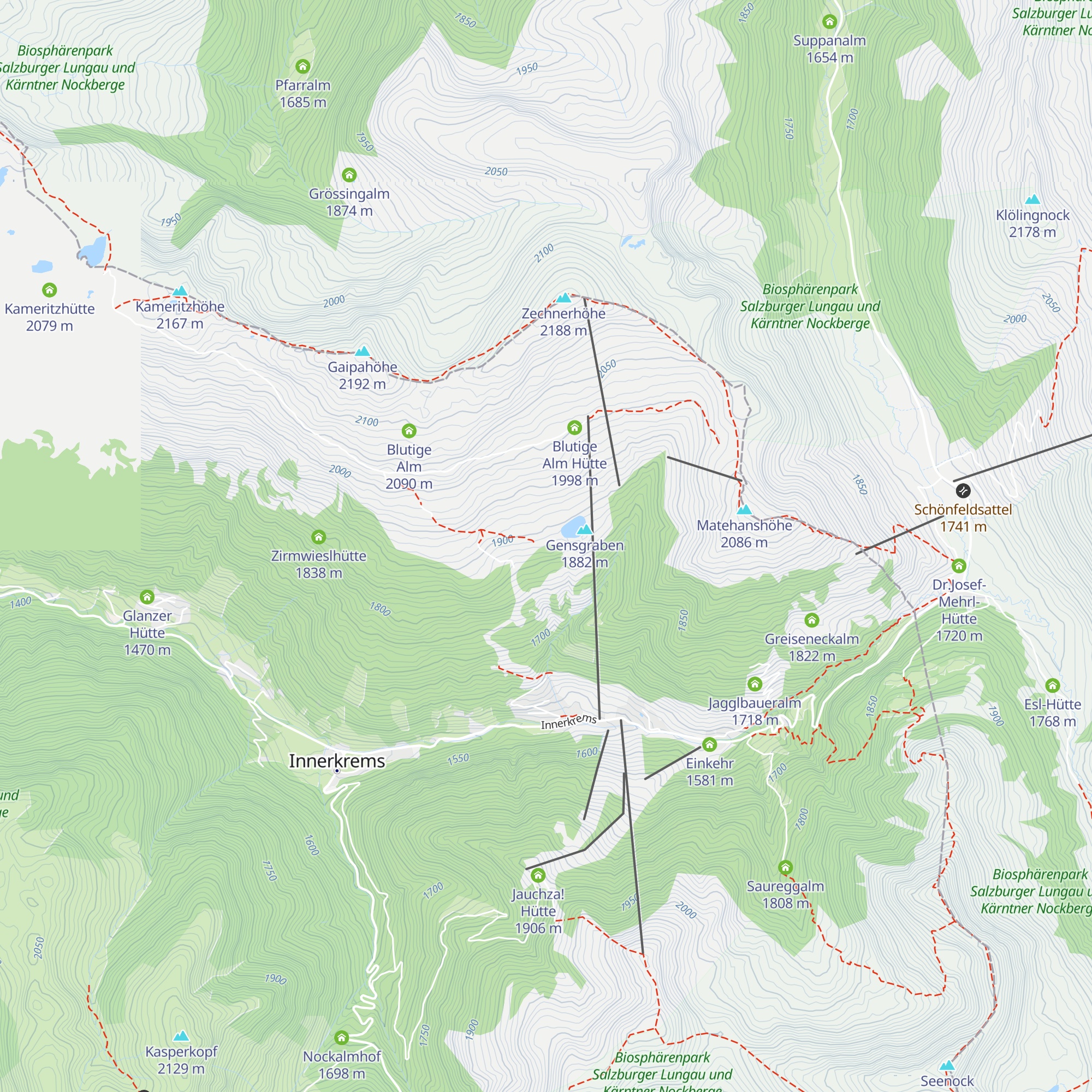 Willis Hütte map