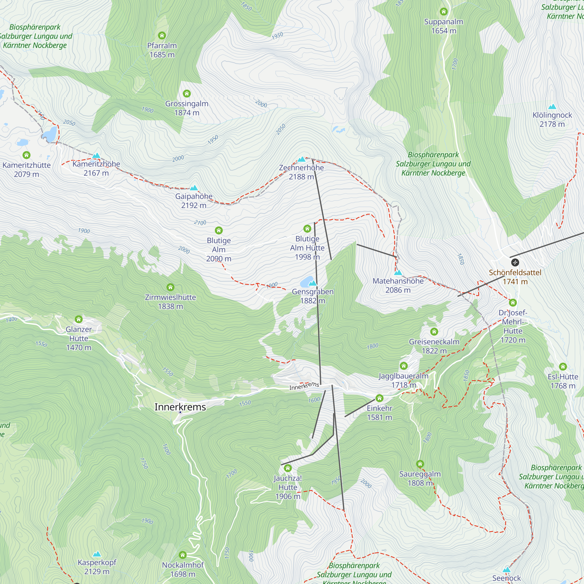 Willis Hütte map