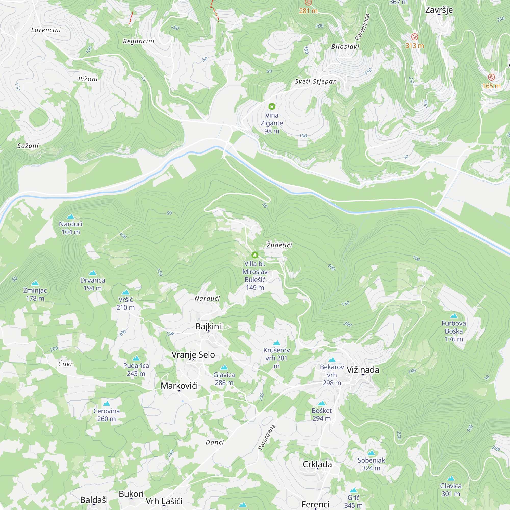 Villa bl. Miroslav Bulešić map