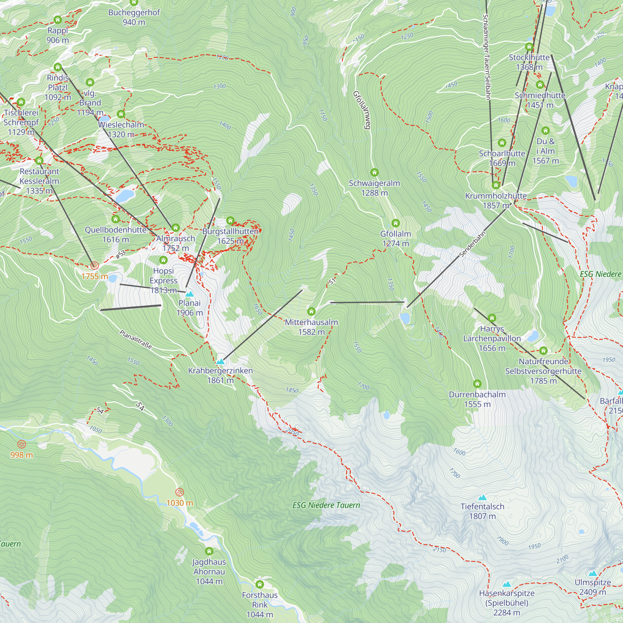 Mitterhausalm map
