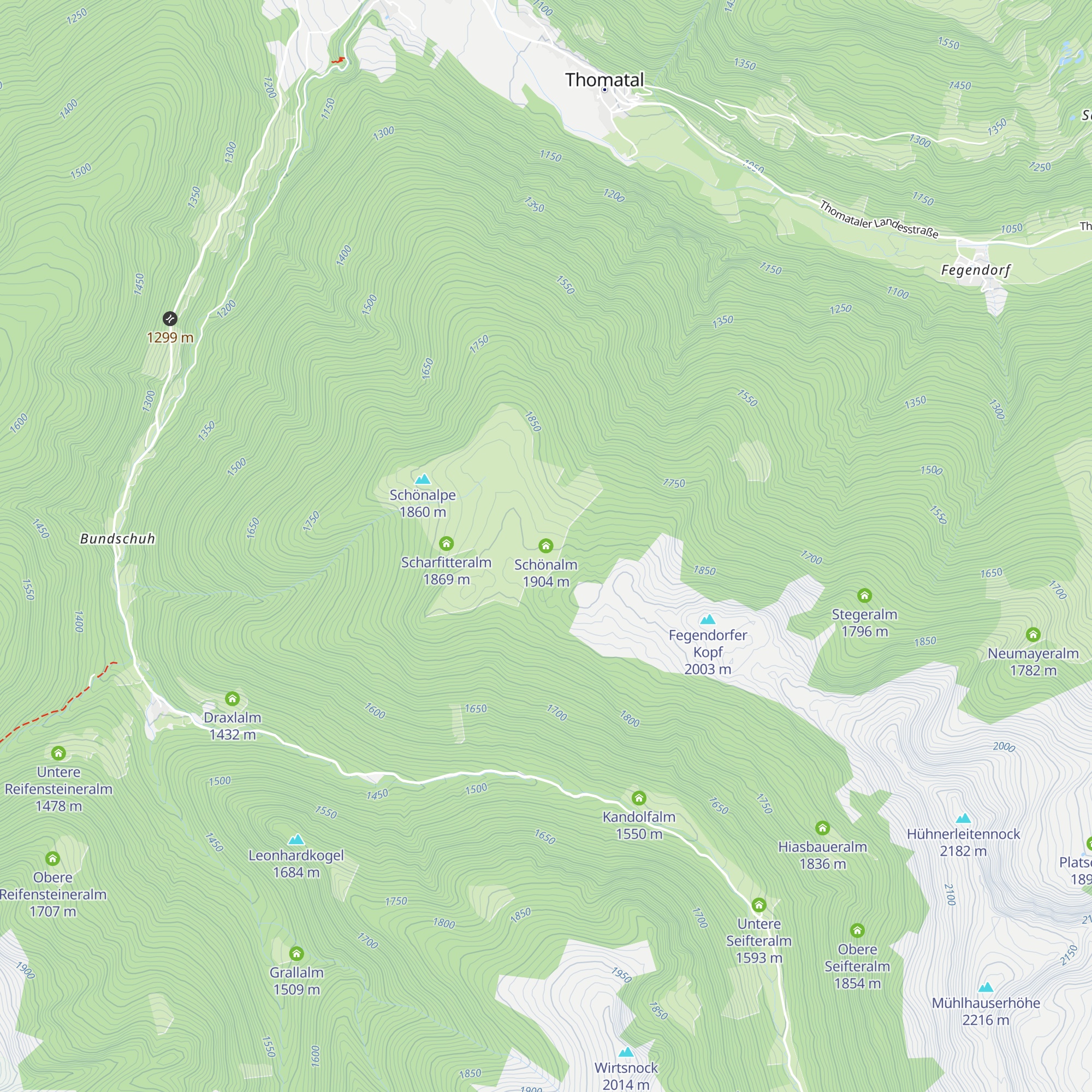 Schönalm map