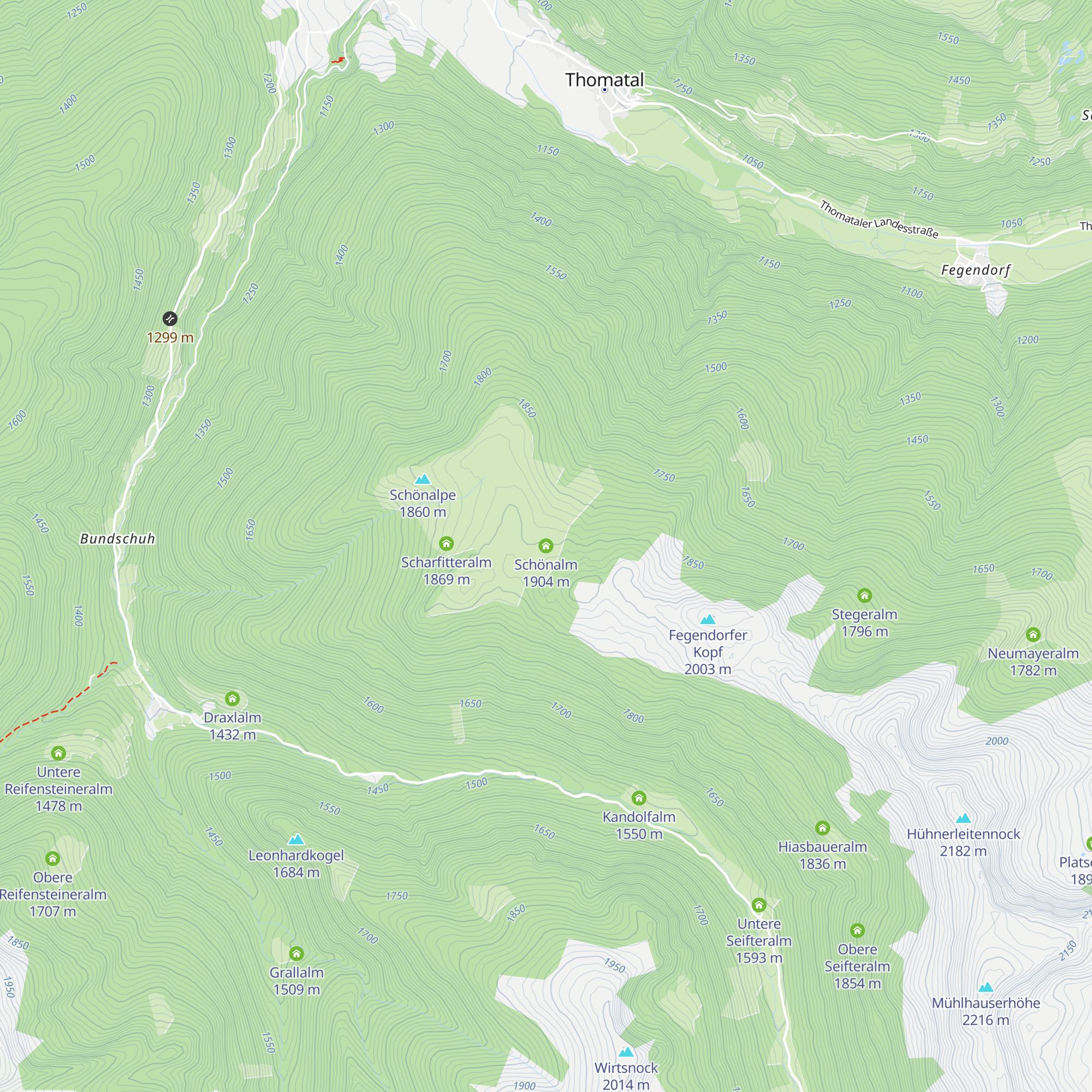Schönalm map