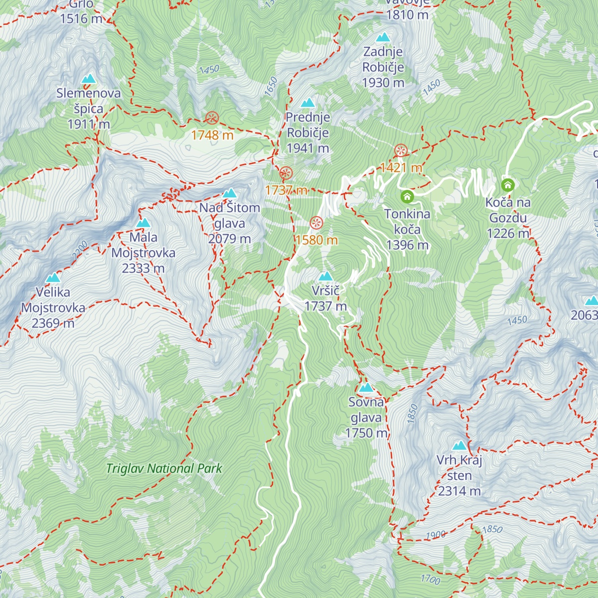 Tičarjev dom na Vršiču map