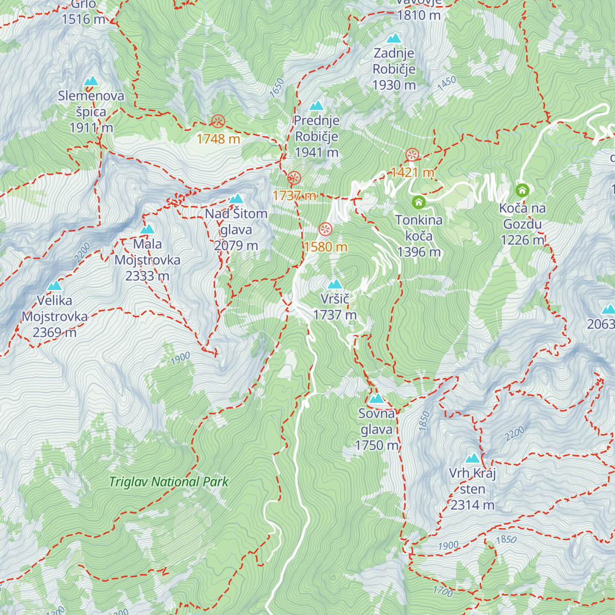 Tičarjev dom na Vršiču map