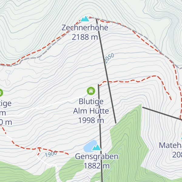 Map of Blutige Alm Hütte