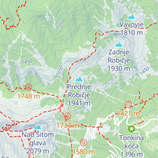 Map of Prednje Robičje