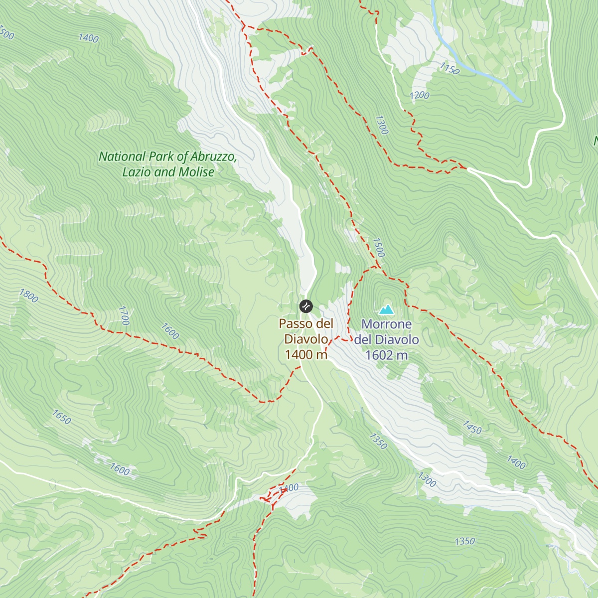 Rifugio Passo del Diavolo map