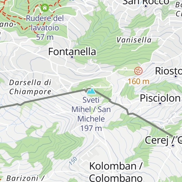 Map of Sveti Mihel / San Michele