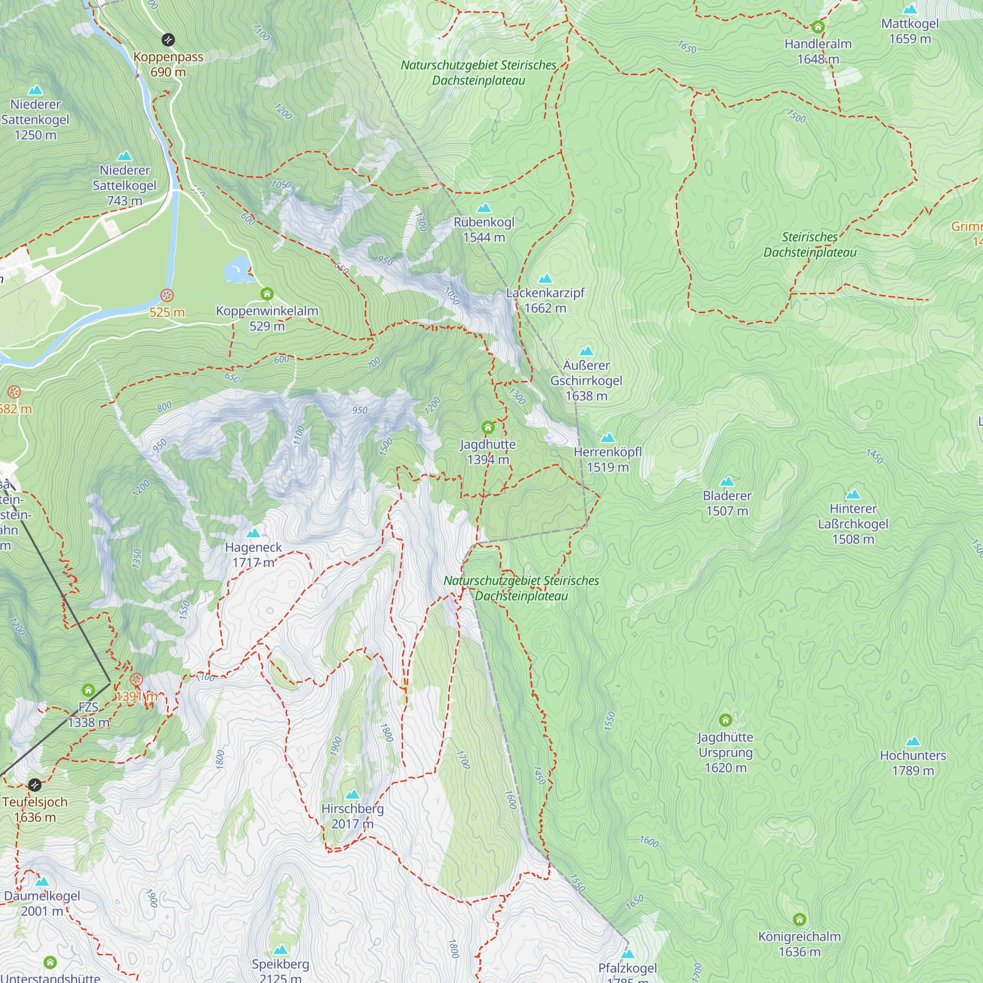 Obertrauner Landfriedalm map