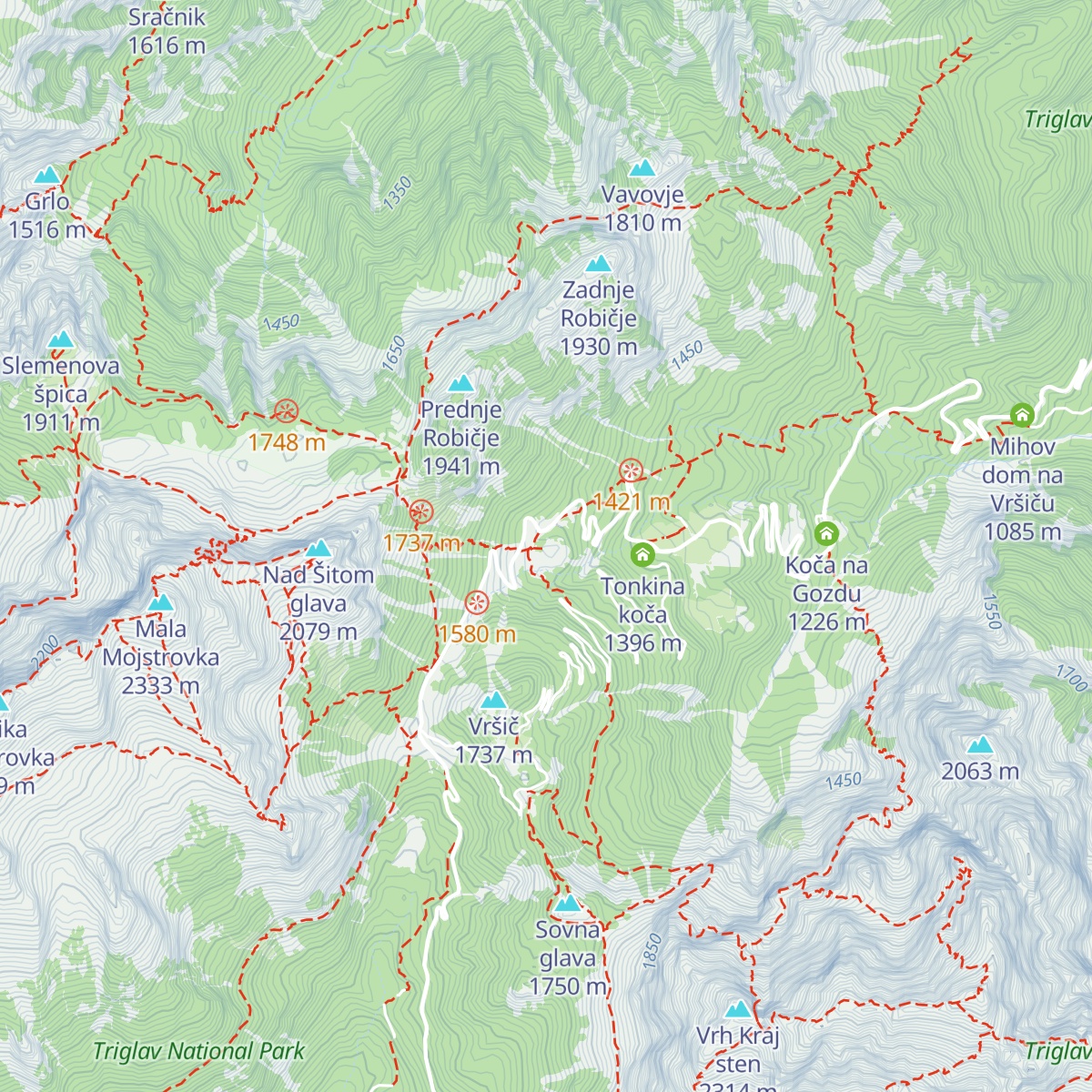 Erjavčeva koča map
