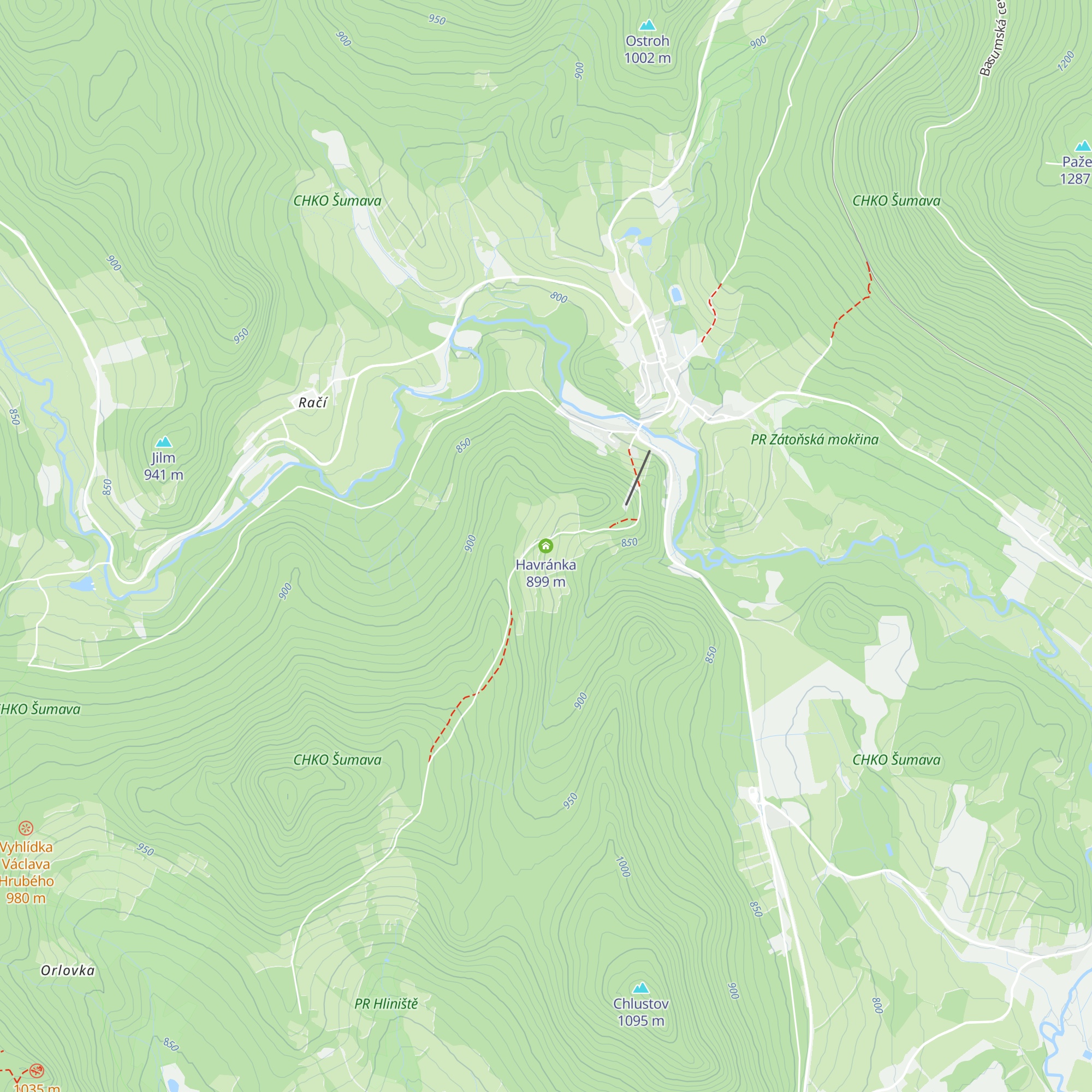 Havránka map