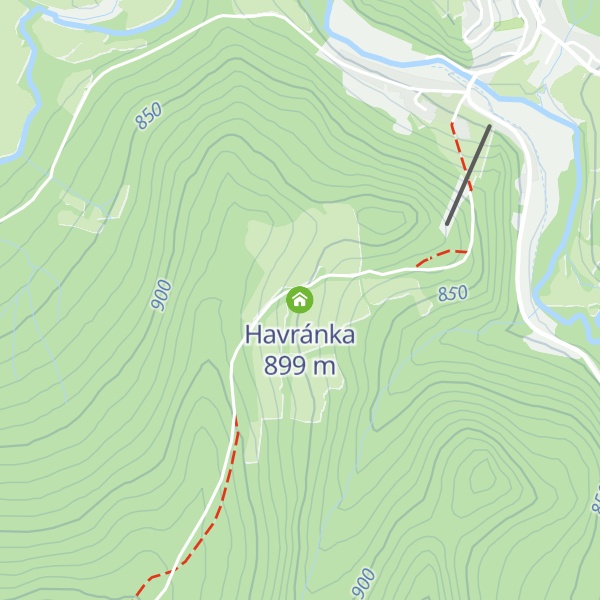Map of Havránka