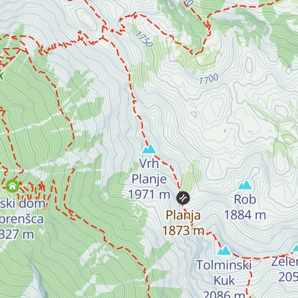 Map of Vrh Planje
