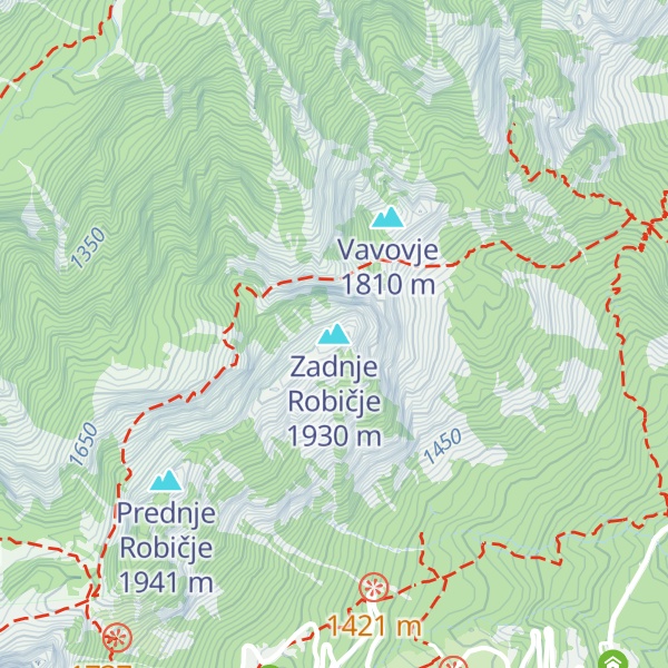 Map of Zadnje Robičje