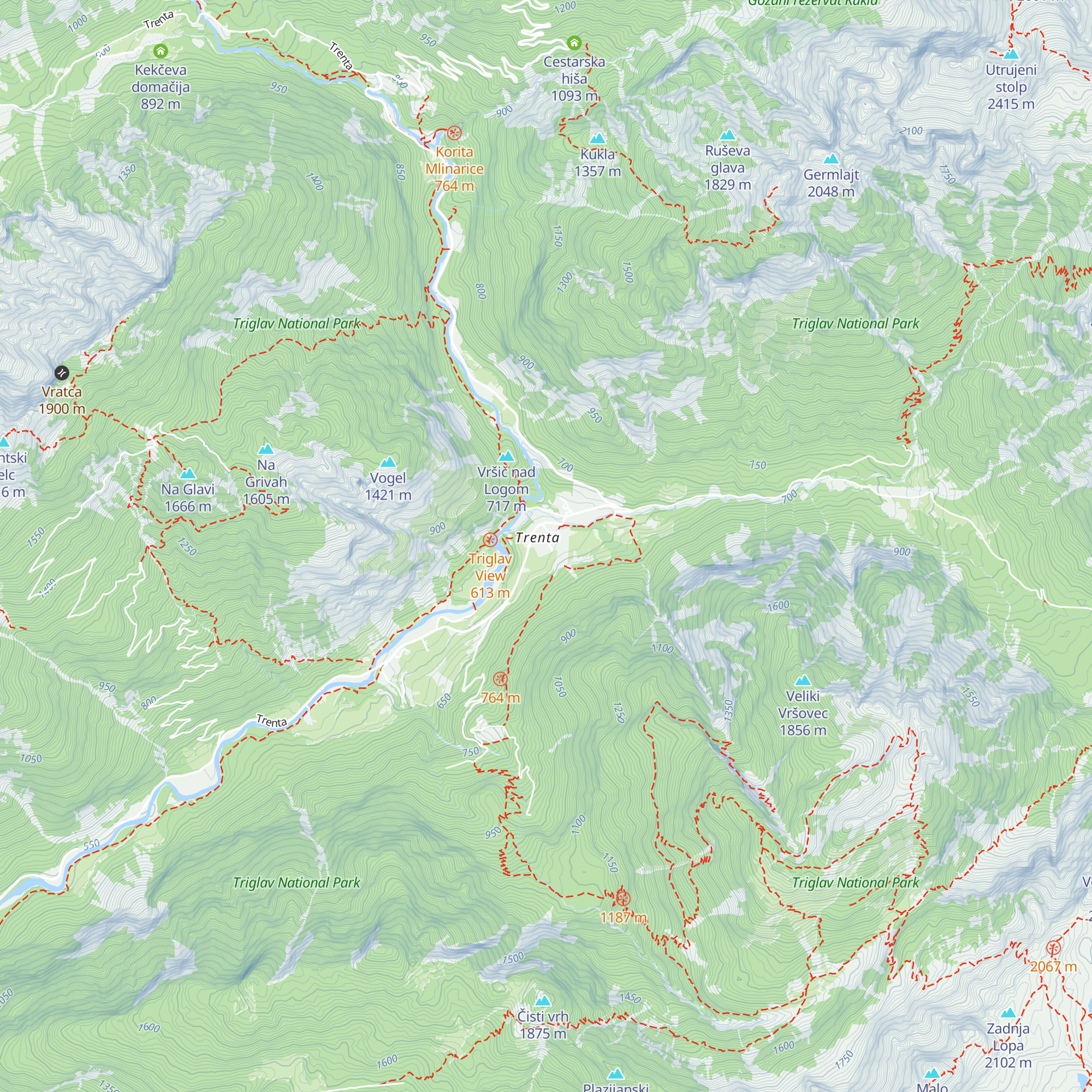 Triglav National Park Information Center map