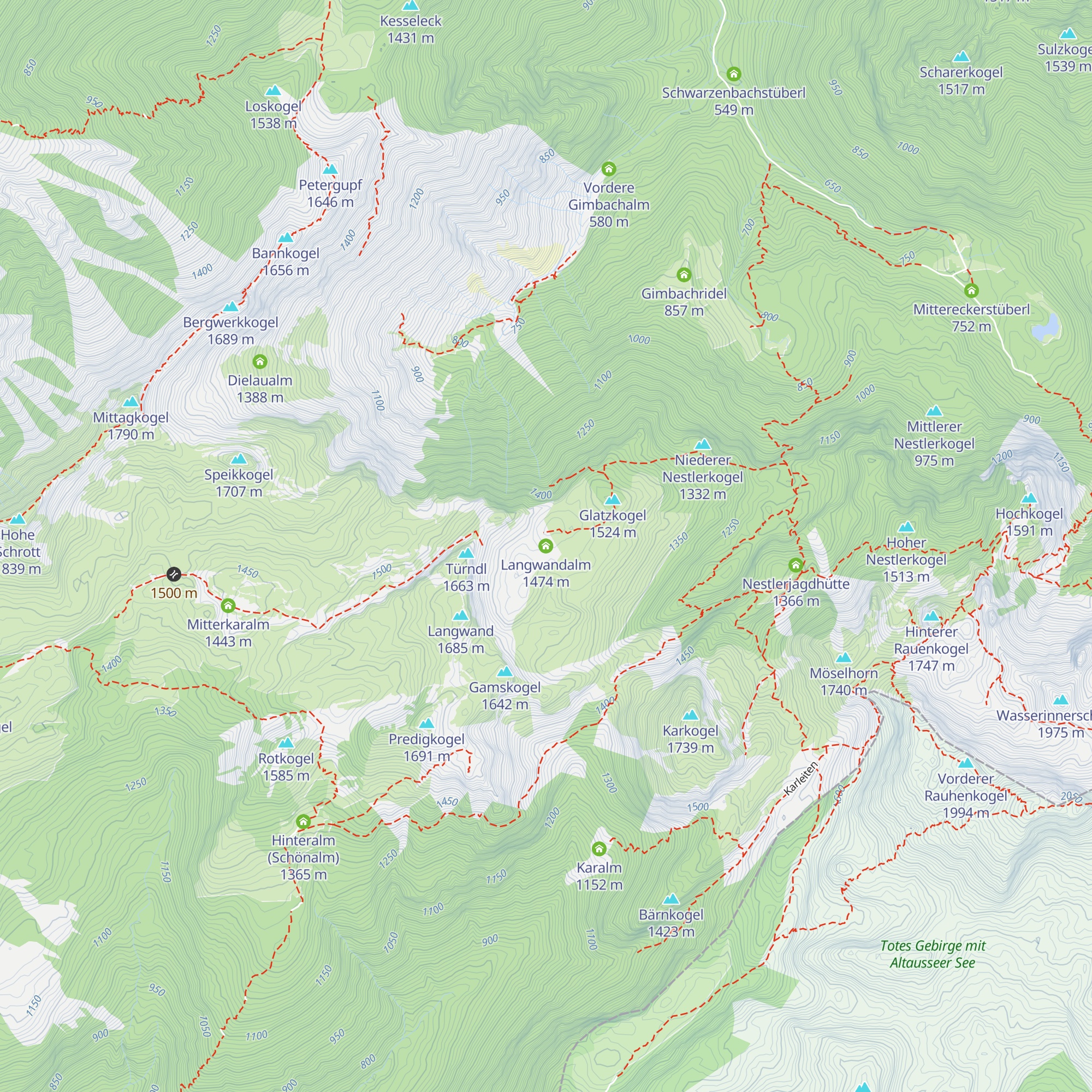 Langwandalm map