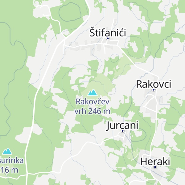 Map of Rakovčev vrh