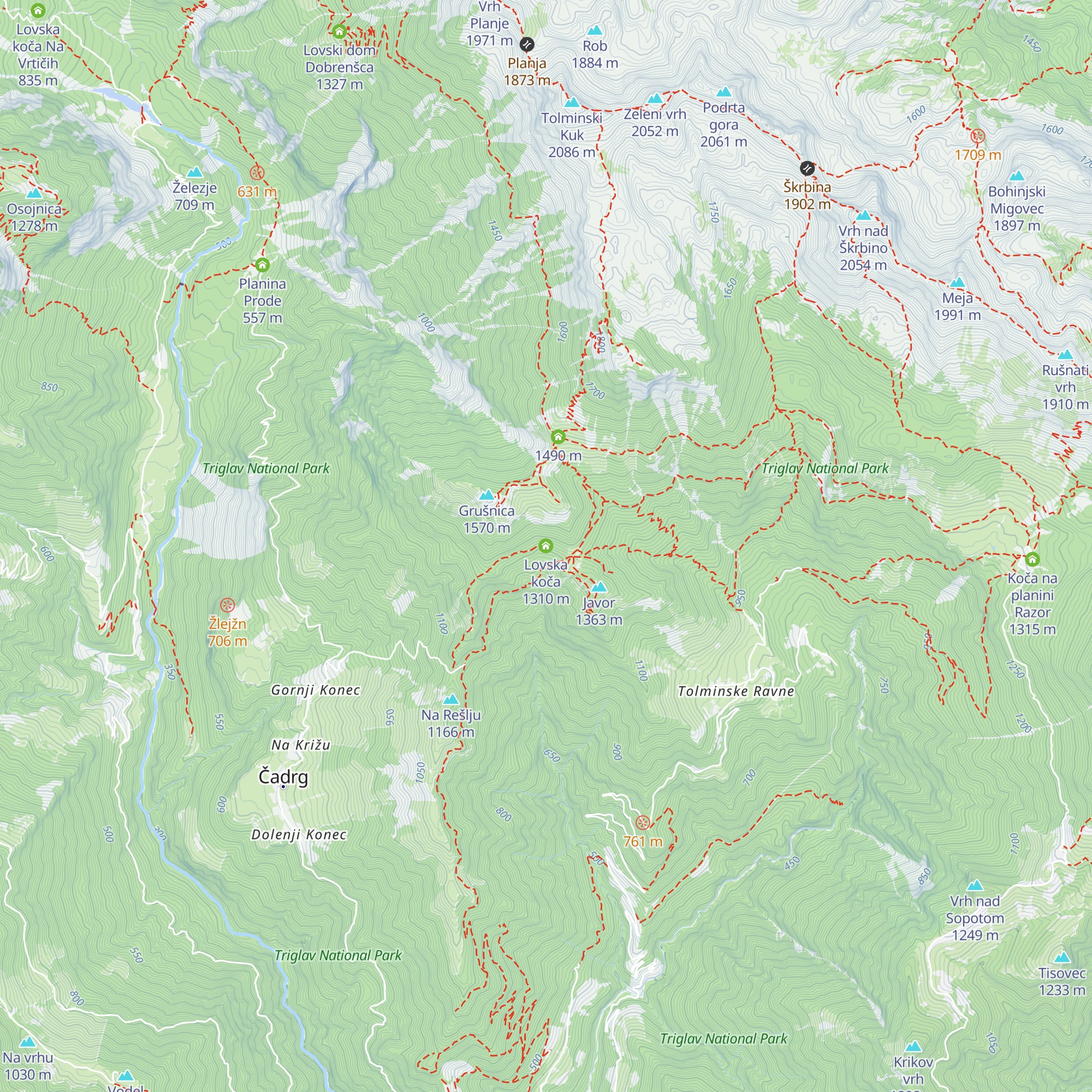 Lovska koča map