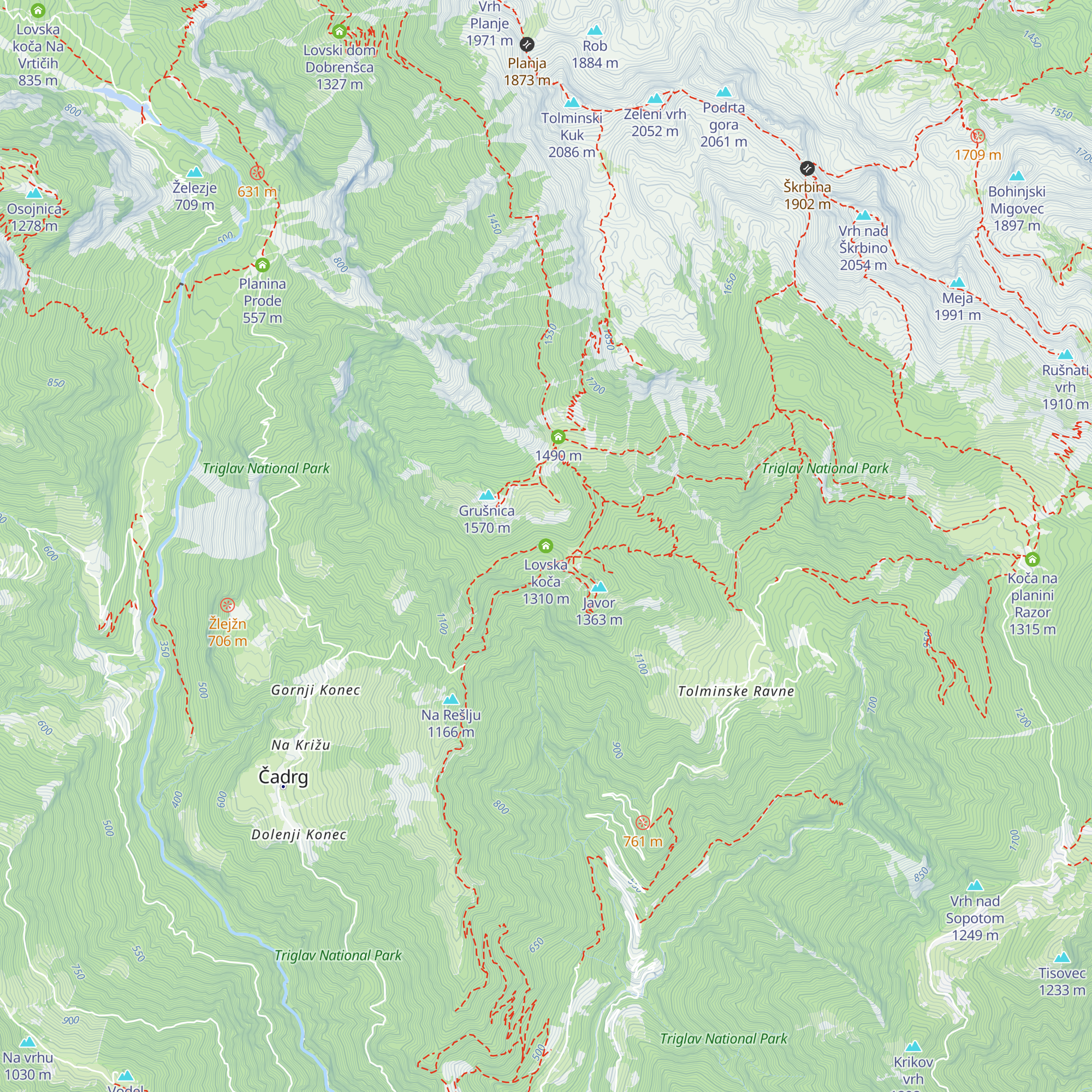 Lovska koča map