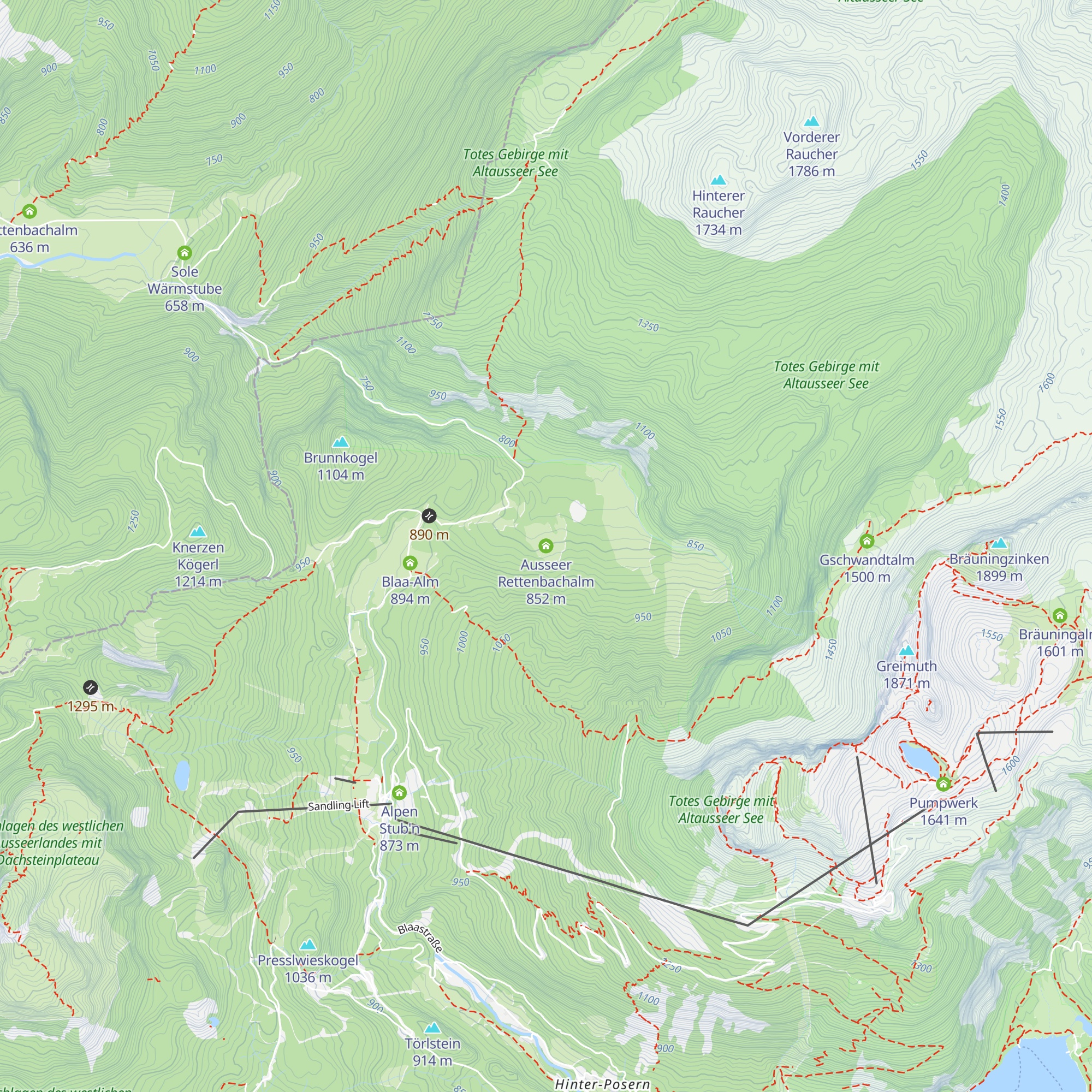 Ausseer Rettenbachalm map