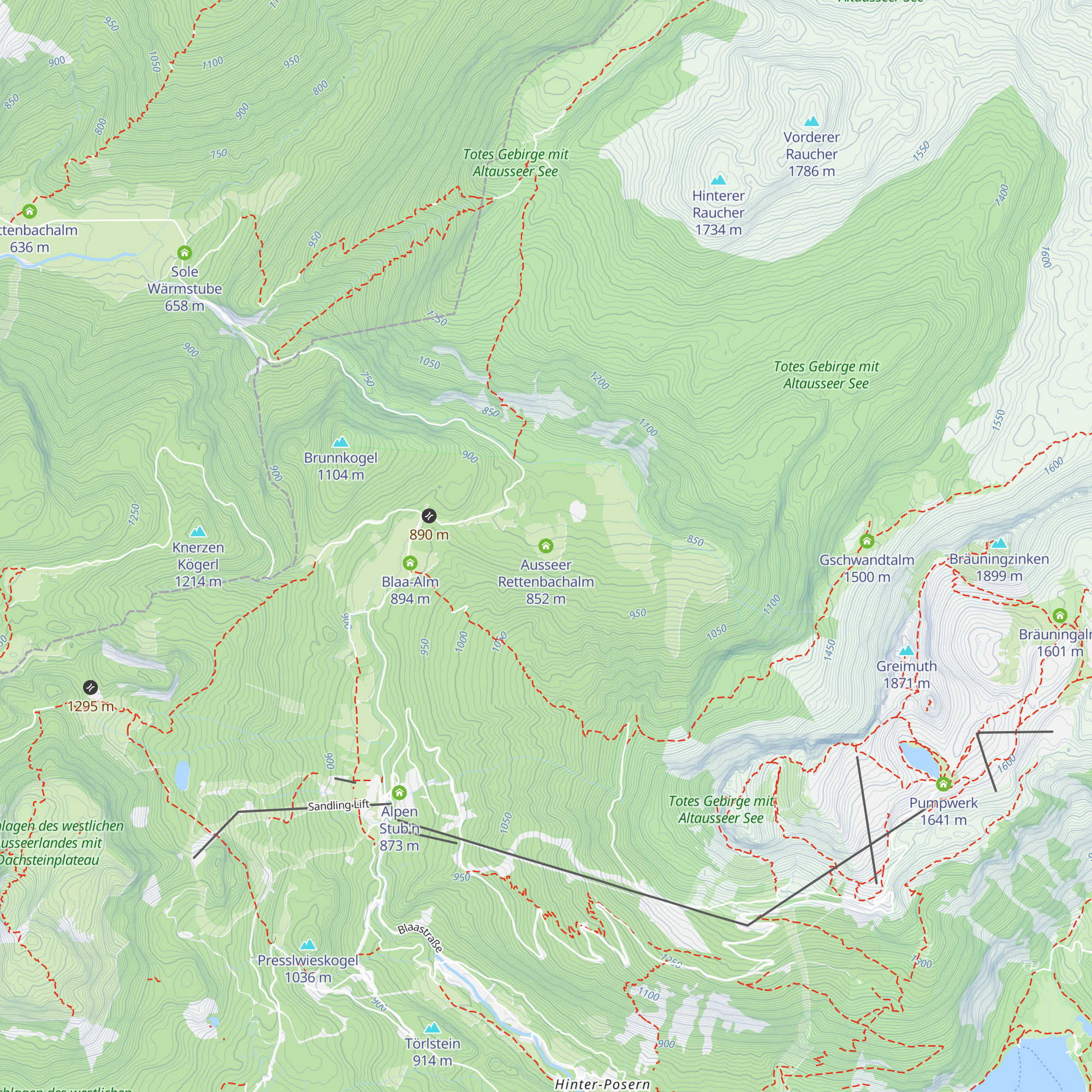 Ausseer Rettenbachalm map
