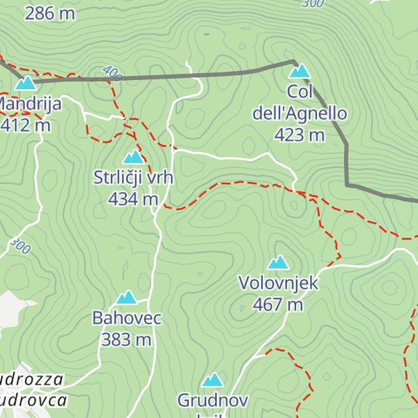 Map of Bahovnji vrh
