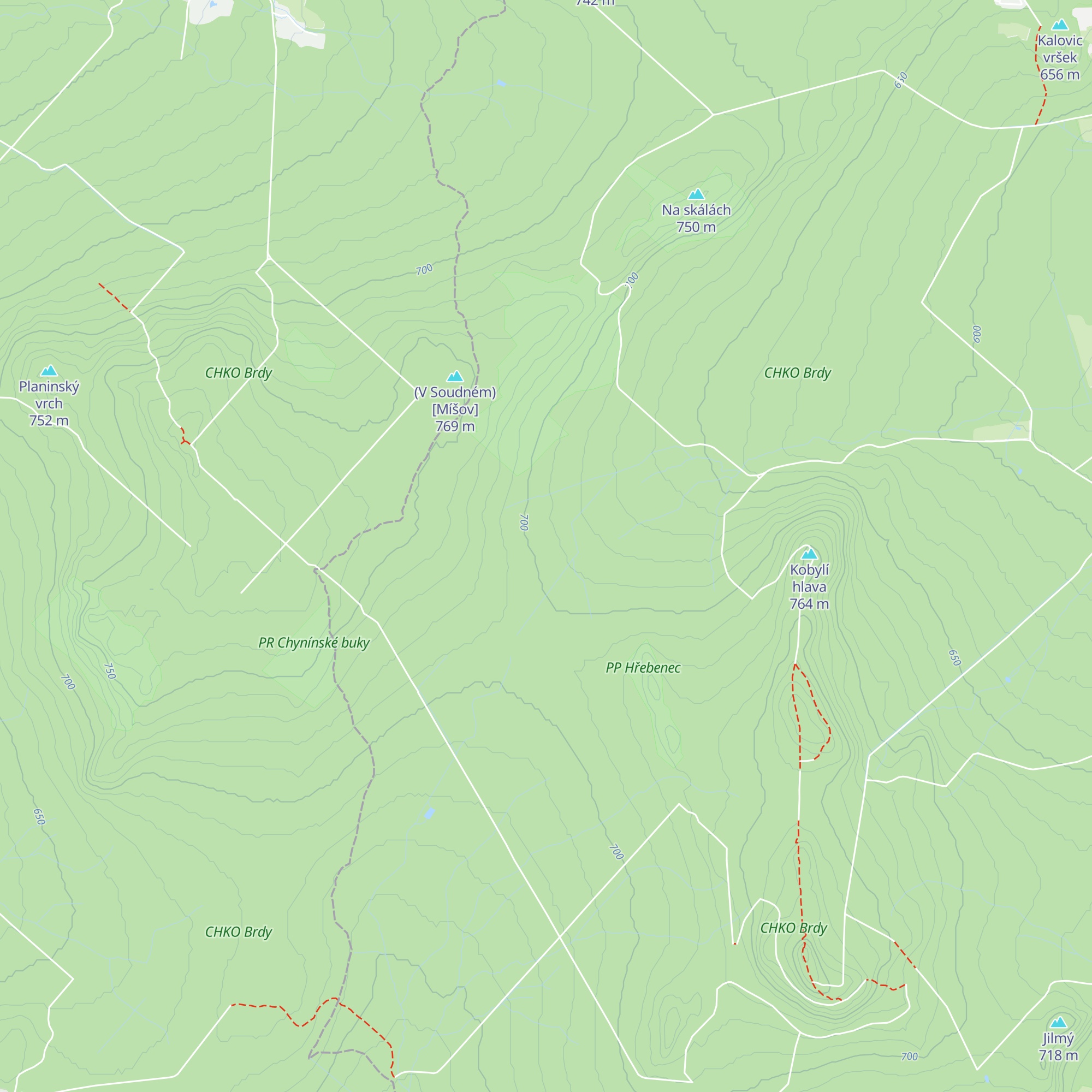 Chata Červená map