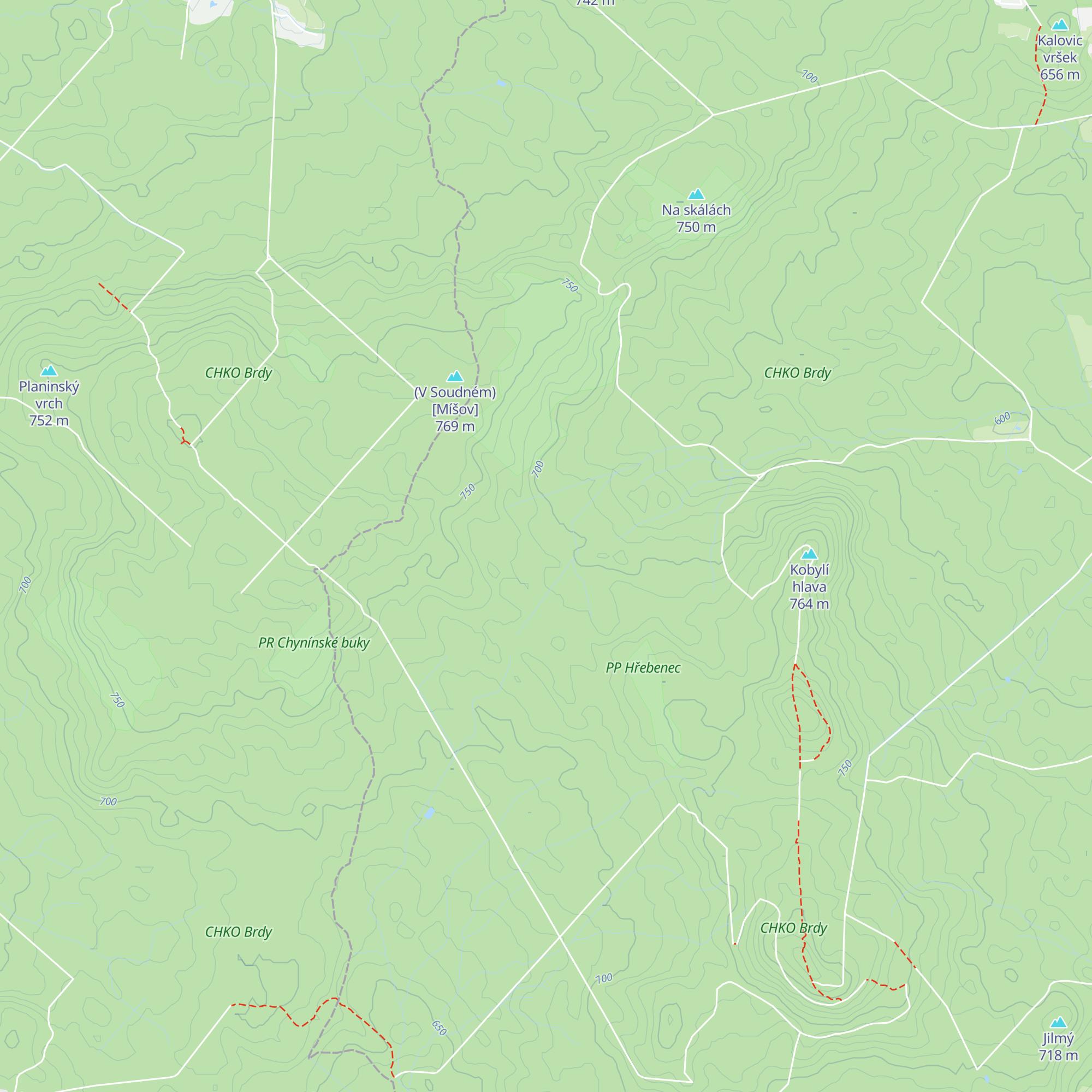 Chata Červená map