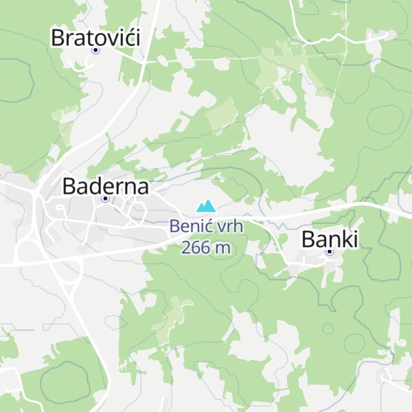 Map of Benić vrh