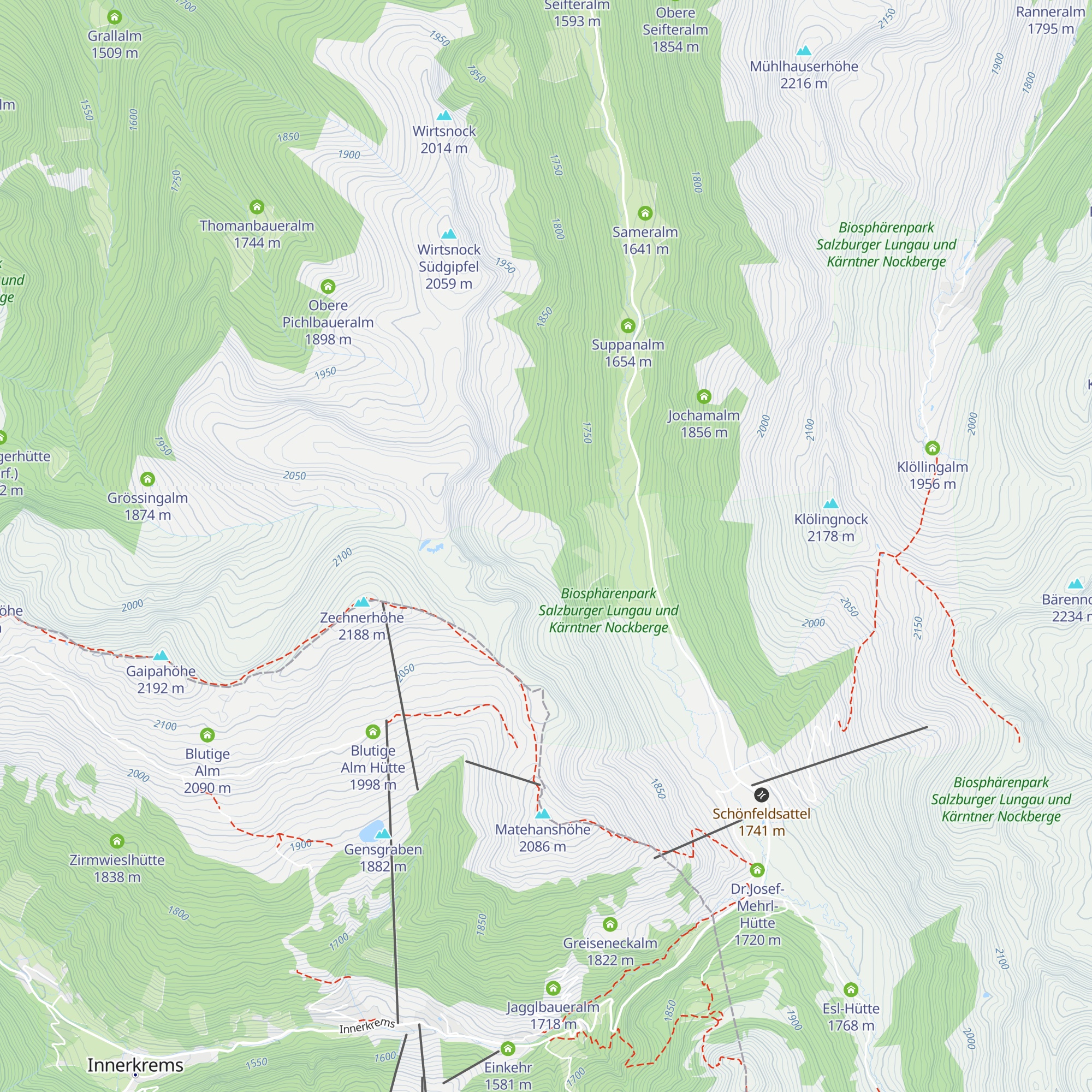 Wirnsbergeralm map