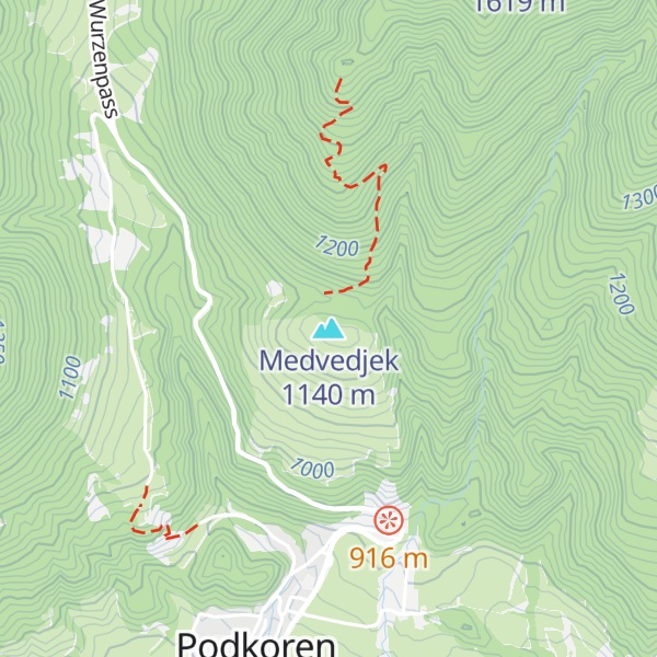 Map of Medvedjek