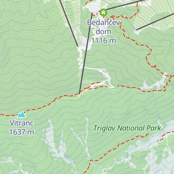 Map of Mojčin dom na Vitrancu