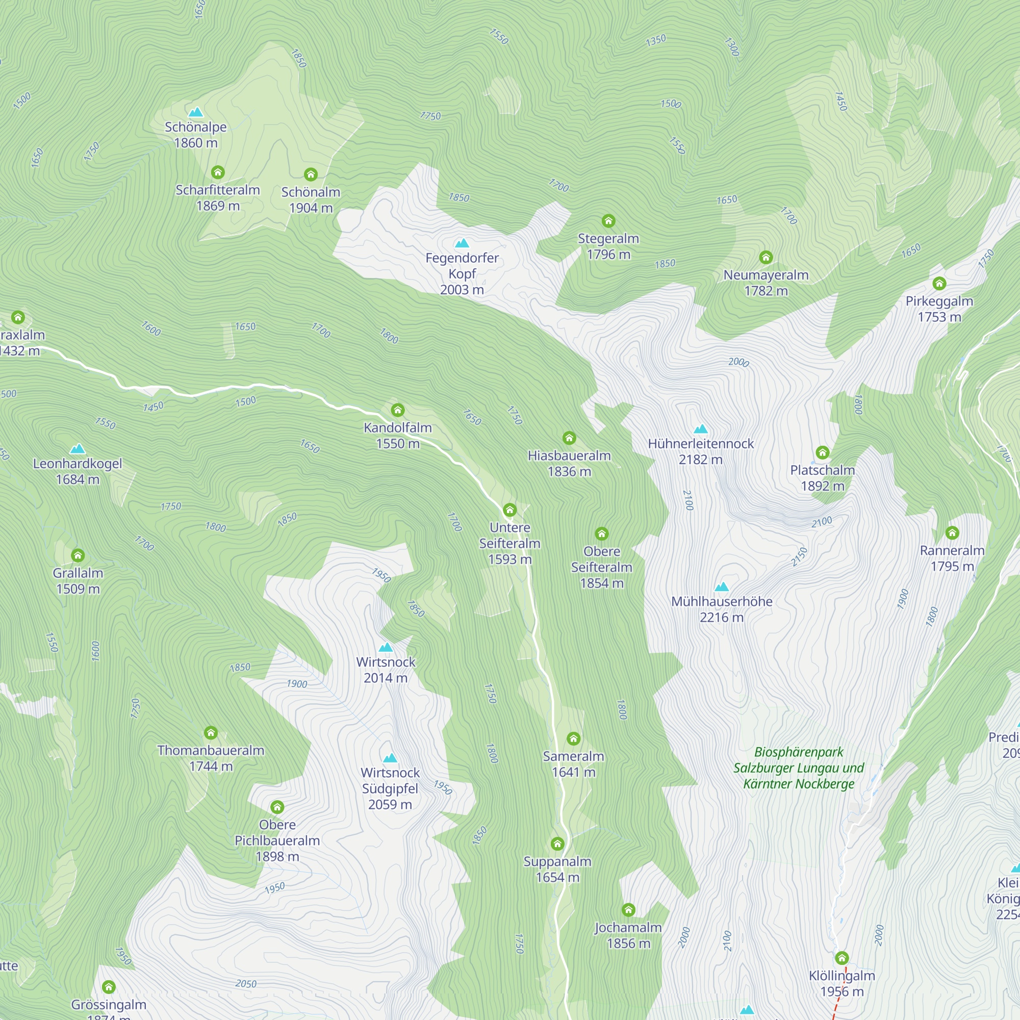 Untere Seifteralm map