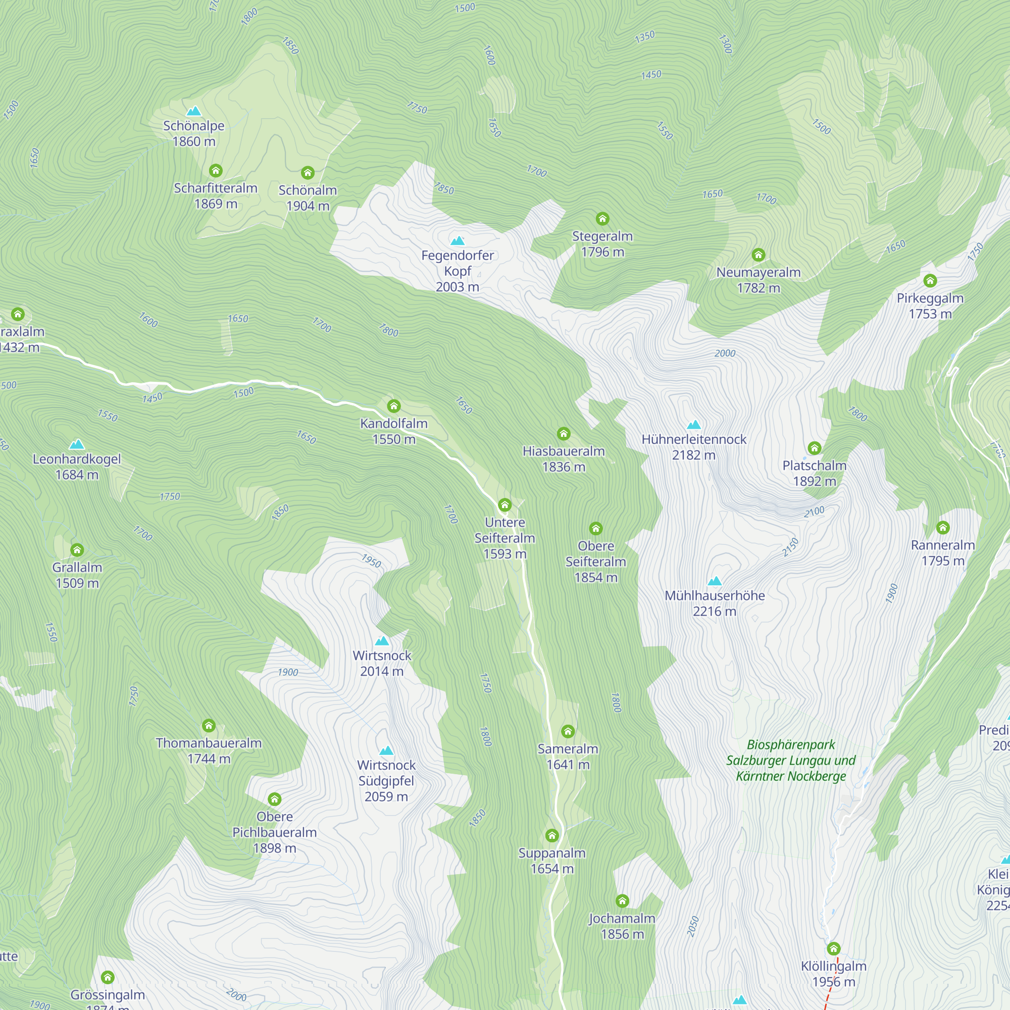 Untere Seifteralm map