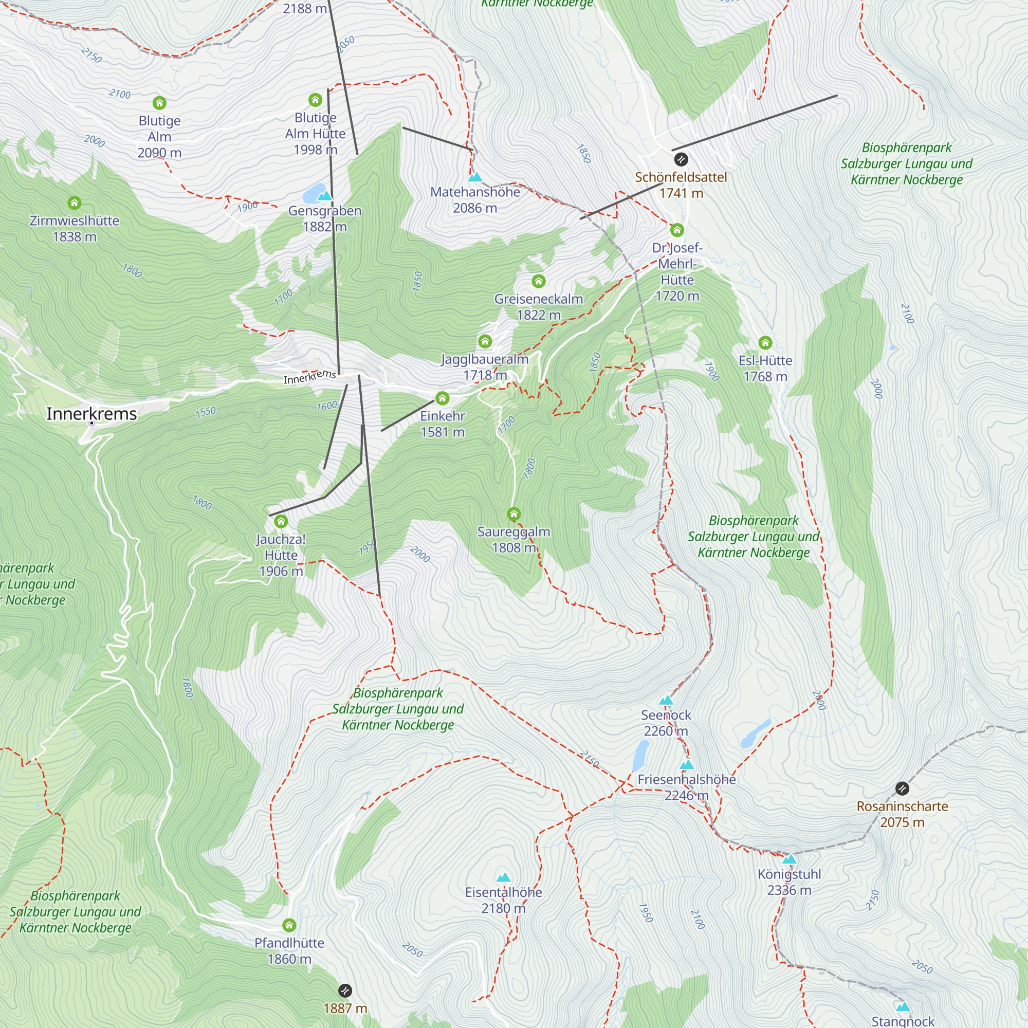Saureggalm map
